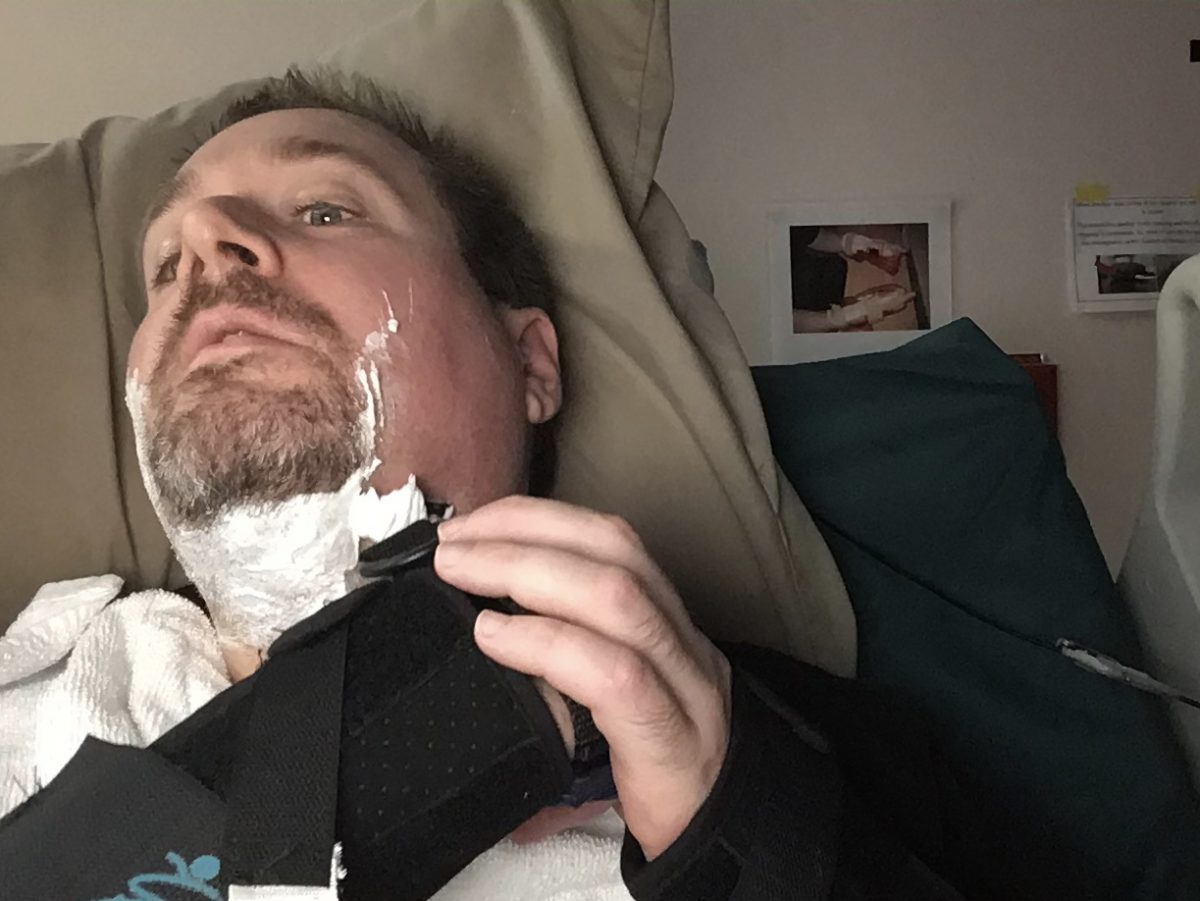 Shaving Face First Time Since Guillain Barre Syndrome Started - Jamie Boyle